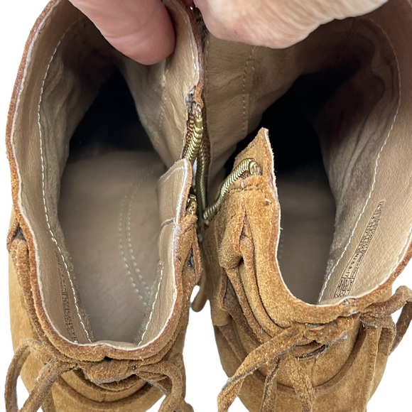 Vionic Ronnie Brown Suede Leather Block Heel Zip Up Comfort Ankle Boots Size 6.5 - Picture 11 of 13